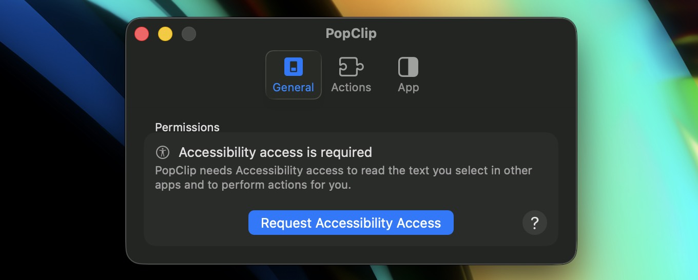Accessibility request message